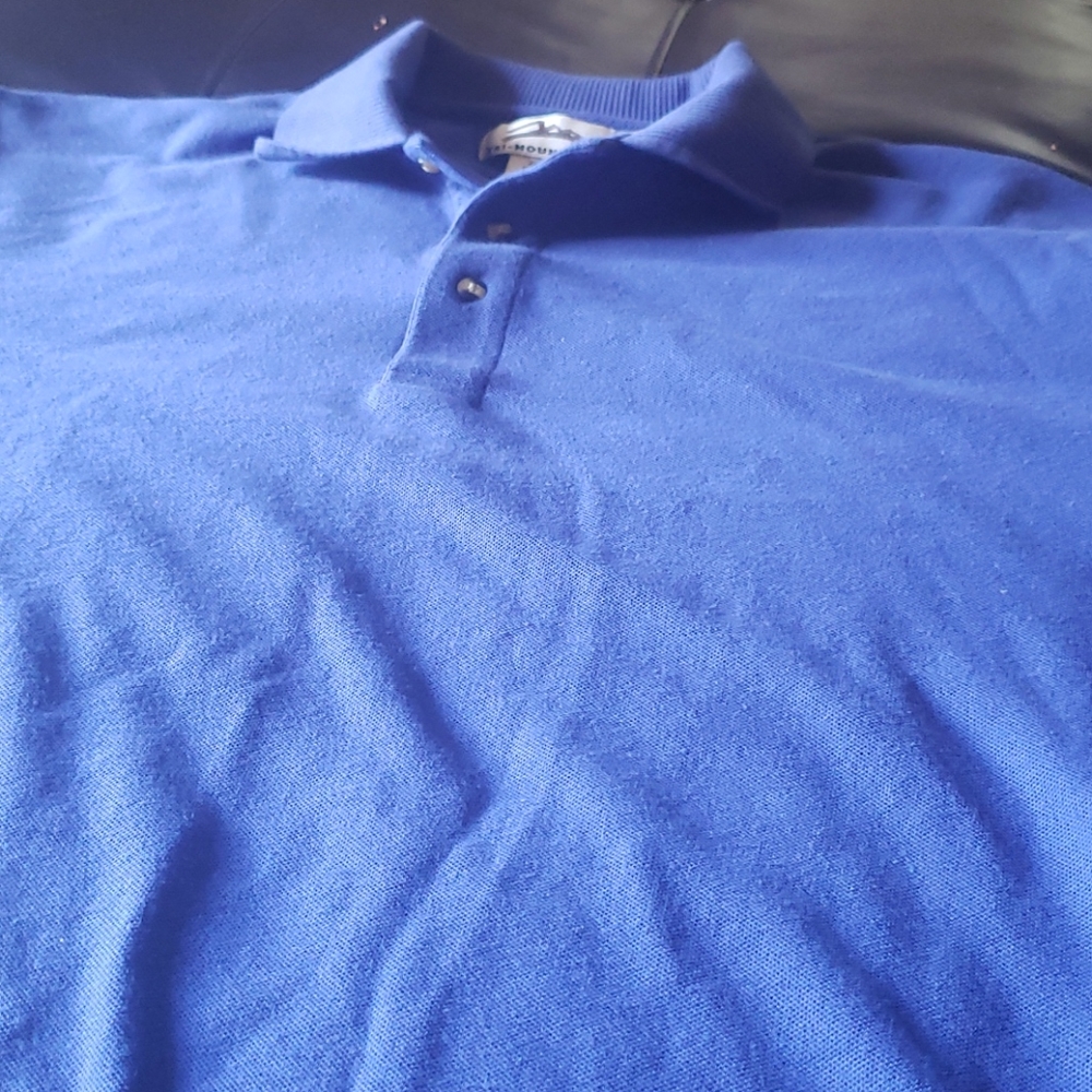 Here you have a blue pilo shirt